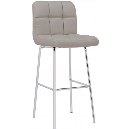Allegro Fixed Height Bar Stool, grey, front angled view