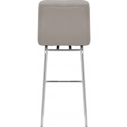 Allegro Fixed Height Bar Stool, grey, rear view