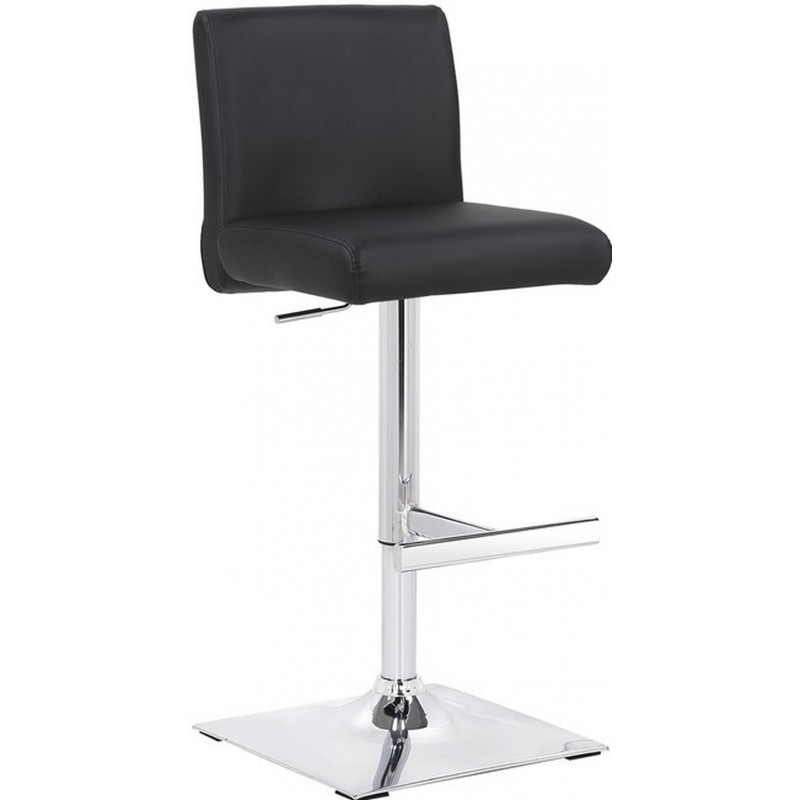 Snella Bar Stool, black, front angled view
