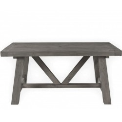 reclaimed driftwood fixed top dining table