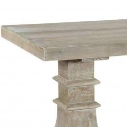Bradford Solid Reclaimed Wood Console Table Top Detail