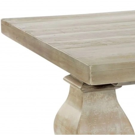 Bradford Solid Light Wood Coffee Table Top Detail