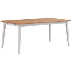 Filippa Rectangular Dining Table - Oak/White