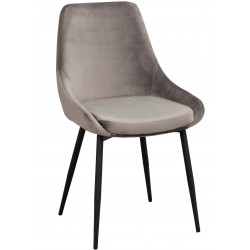 Sierra Velvet Upholstered Chair - Grey