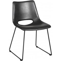 Manning Faux Leather Dining Chair - Black