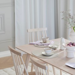 Yumi Rectangular Dining Table - Whitewash Top Detail