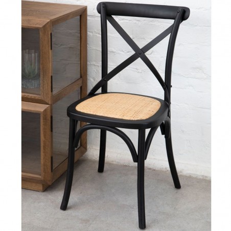 Karala Oak Wood Chair - Black Mood Shot