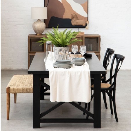 Karala Oak Wood Chair - Black Room shot