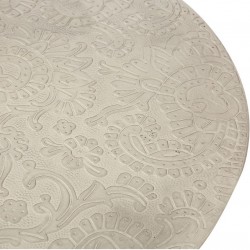 Iliza Carved Side Table, - Silver/White close up detail