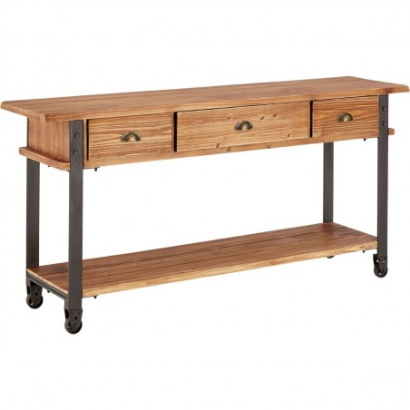 Rednal Industrial Style Console Table