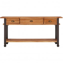 Rednal Industrial Style Console Table Front View