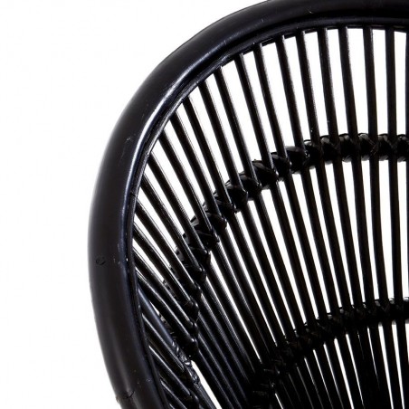 Licata Rattan chair black, back detail