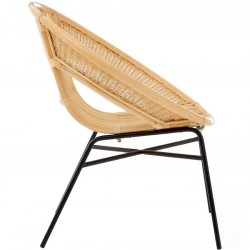 Calvi Rattan Chair - Natural Side View