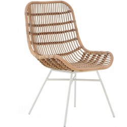 Torello Rattan Chair natural, front angled view