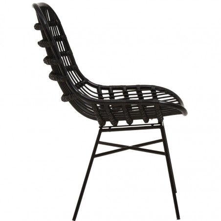 Torello Rattan Chair black,  side view