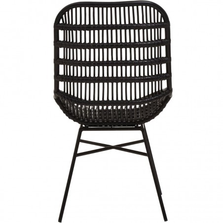 Torello Rattan Chair black,  back view