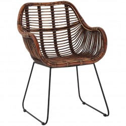 Jose Rattan Chair front angled view
