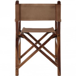 Kenley Folding Chair, brown, back view
