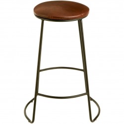 Brixton Industrial Style Bar Stool Front View