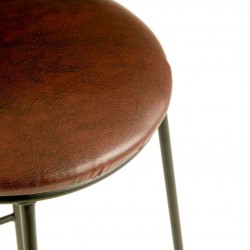 Brixton Industrial Style Bar Stool Seat detail