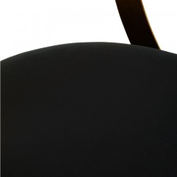 Azalea Velvet Upholstered Bar Stool - Black Seat Detail