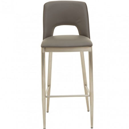 Gilden Faux Leather Bar Stool - Grey Front View
