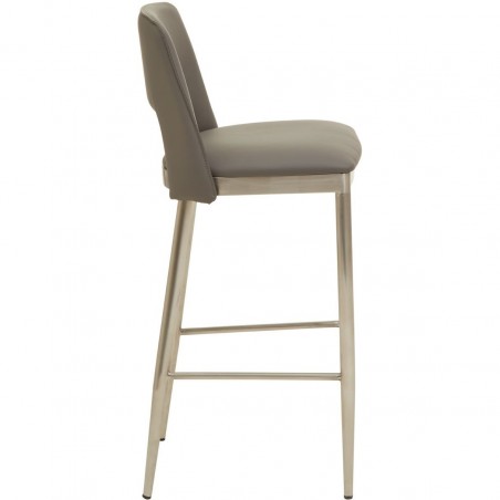 Gilden Faux Leather Bar Stool - Grey Side View