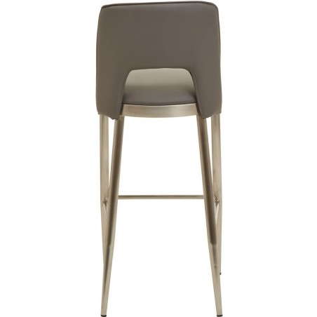 Gilden Faux Leather Bar Stool - Grey Rear View