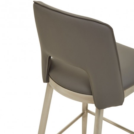 Gilden Faux Leather Bar Stool - Grey Back Detail