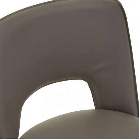 Gilden Faux Leather Bar Stool - Grey Seat Detail