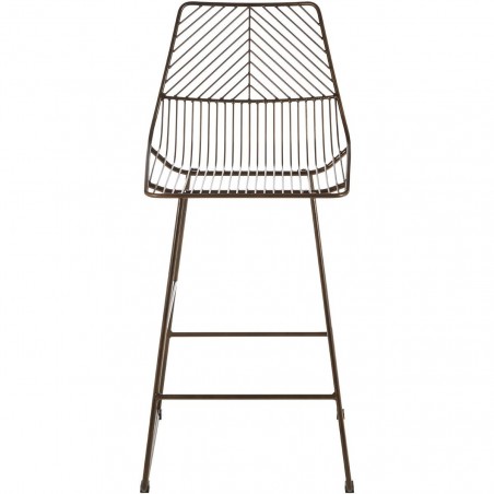 District Metal Wire Bar Stool - Bronze Front View