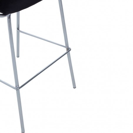 Tamzin Velvet  Bar Chair - Black Leg Detail