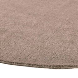 Reef Eco-Friendly Easy Care Round Rug - Mink Edge Detail
