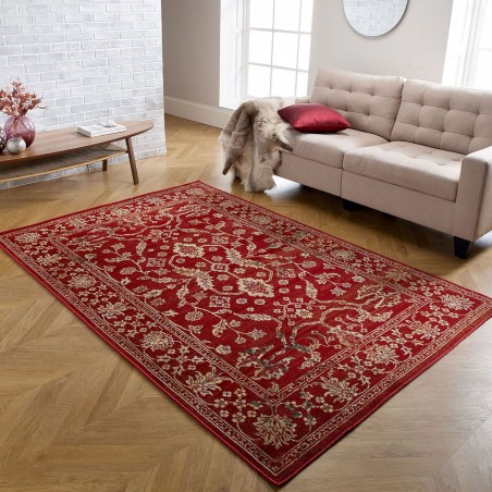 Valeria 8023 R Traditional Style Rug - Red mood Shot