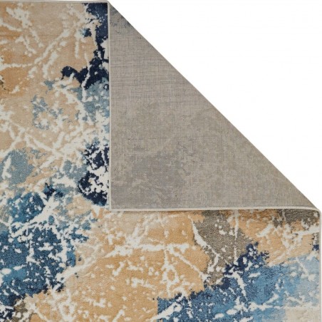 Zoe 2060 J Abstract Multi Coloured Rug Backing Detail