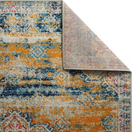 Gilbert 2061X Distressed Style Abstract Rug - Multi Backing Detail