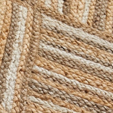 Natural Squares Jute Rug Pattern Detail