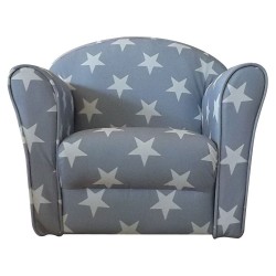 Kidsaw Mini Armchair Grey White Stars front View