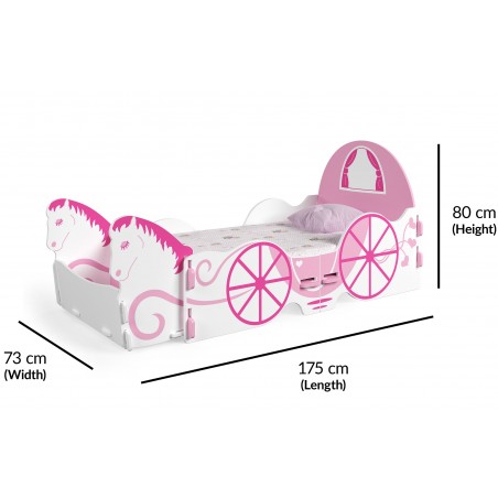 Kidsaw Horse and Carriage Toddler Bed - Dimensions