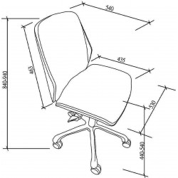 Universal Office Swivel Chair - Dimensions