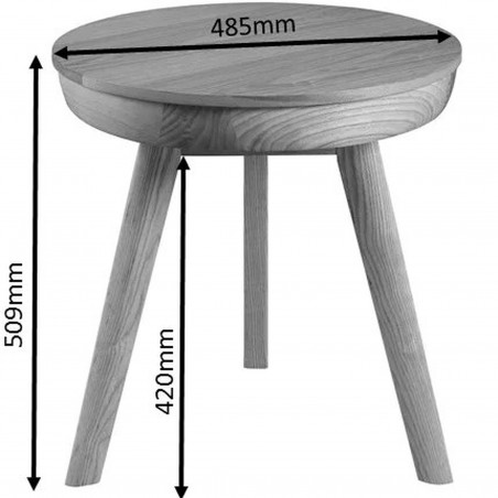 San Francisco Round Lamp Table - Dimensions
