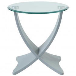 Siena Round Lamp Table - Grey