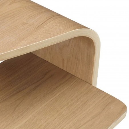 Oslo Oak Curved Office Desk Curved Edge Detail