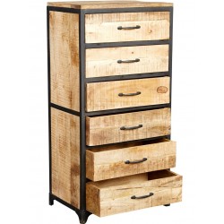 Kinver Industrial Tall Chest with open drawer