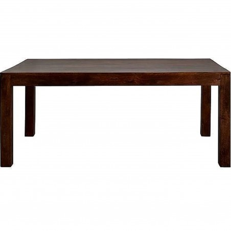 Indore Dark Mango Large Dining Table Side View