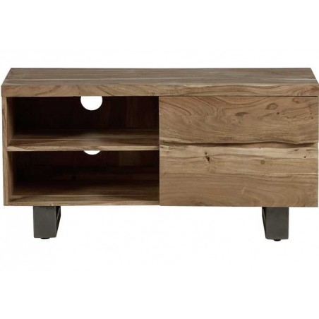 Baltic Live Edge Two Drawer Small TV Unit Front View