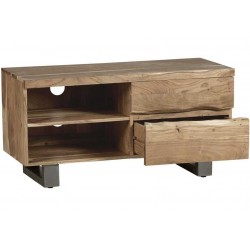 Baltic Live Edge Two Drawer Small TV Unit Drawer Open