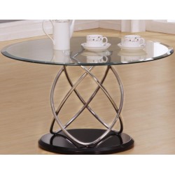 Eclipse Round Coffee Table - Clear Mood shot