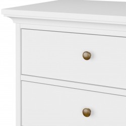 Marlow Five Drawers Chest - White Front Detail