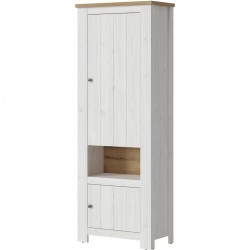 Celesto Two Door Tall Cabinet Angled view